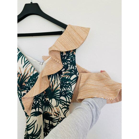 Patbo Wide leg Jumpsuit Tropical Palm 10 - Picture 6 of 7